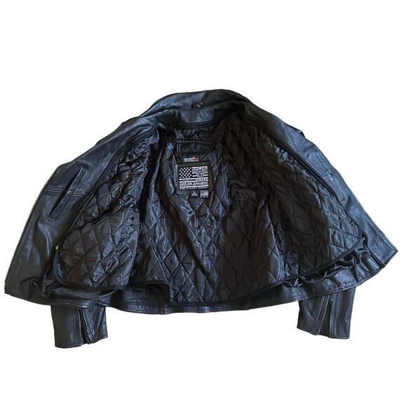Bikers Dream Apparel Women L Black Leather Motorcycle Jacket Thinsulate Quilted - Picture 4 of 10